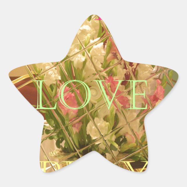 Reflected Blooms Art Print Star Sticker (Front)