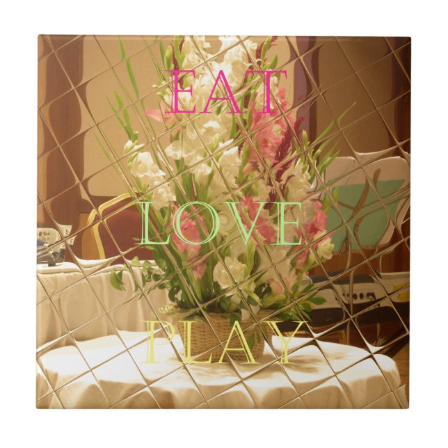 Reflected Blooms Art Print Tile (Front)