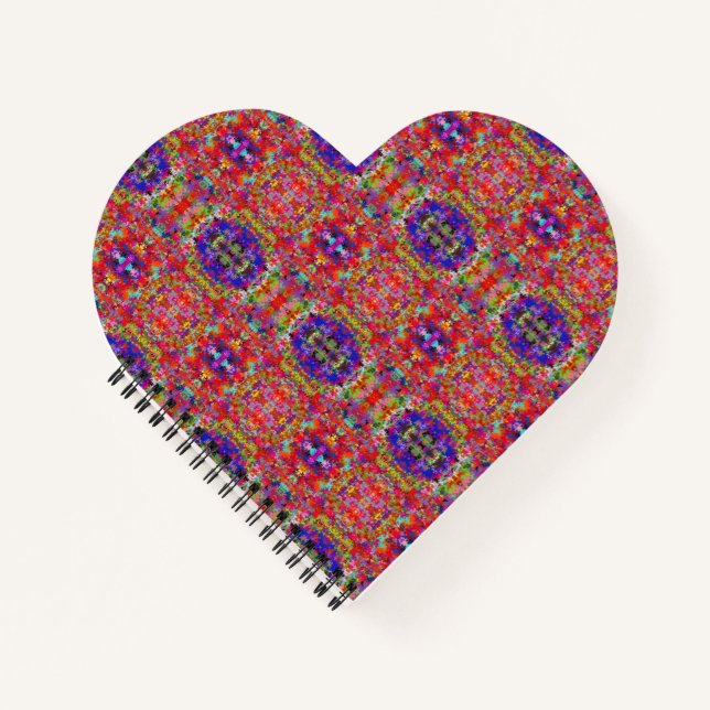 reflected red pattern notebook (Front)