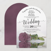 Reflecting Mauve Pink Rose Elegant Wedding