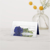Reflecting Navy Blue Rose Wedding Write-In