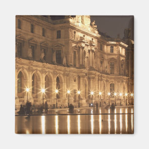 Reflecting pool at the Louvre, Paris, France Magnet