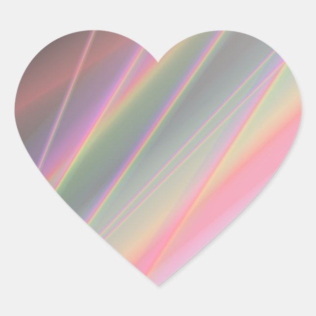 Reflecting Rainbows Heart Sticker (Front)