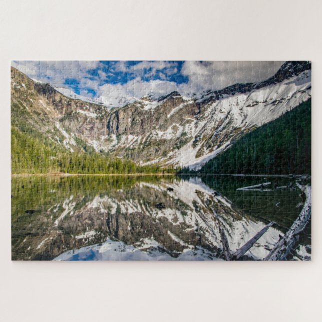 Reflection at Avalanche Lake Jigsaw Puzzle (Horizontal)