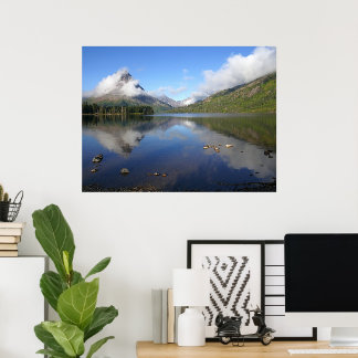 Reflection at Two Medicine Lake Poster