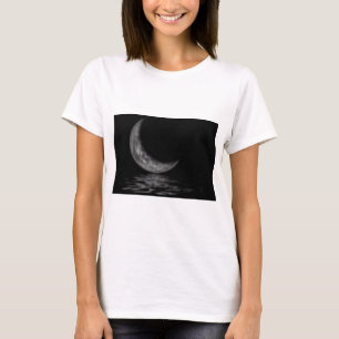 Reflection Crescent Moon Black & White T-Shirt