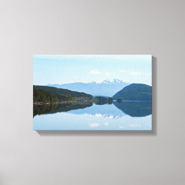 Reflection in a Lake - Vancouver Island, Canada Canvas Print (Front)