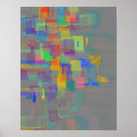 "Reflection in Garden Pond" Geometric Abstract Art
