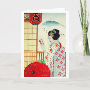 REFLECTION, JAPANESE GEISHA CARD