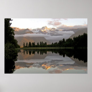 Reflection Lake Matheson Poster
