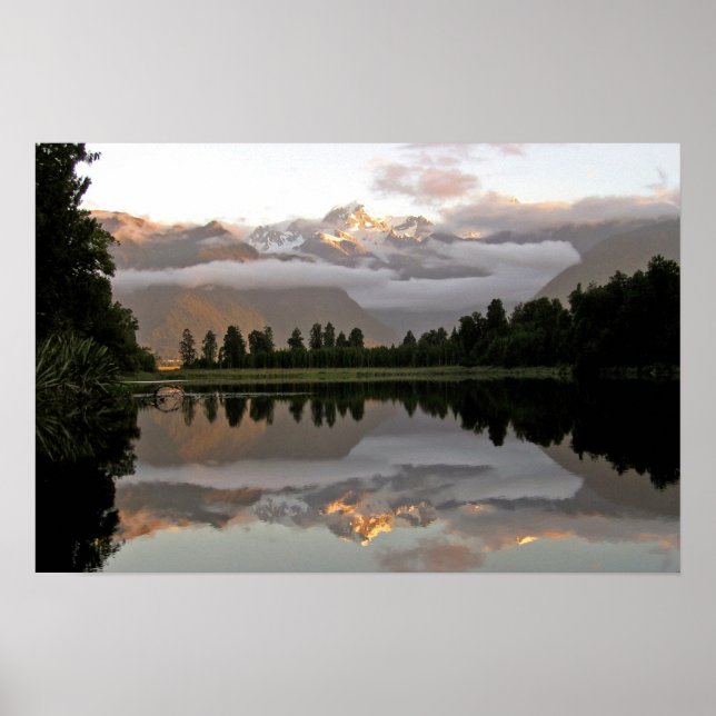 Reflection Lake Matheson Poster (Front)