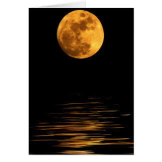 Reflection of a Full Moon Blank Card