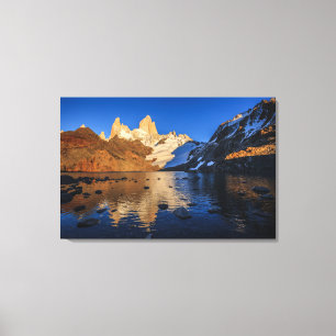 Reflection Of Fitz Roy At Sunrise Canvas Print
