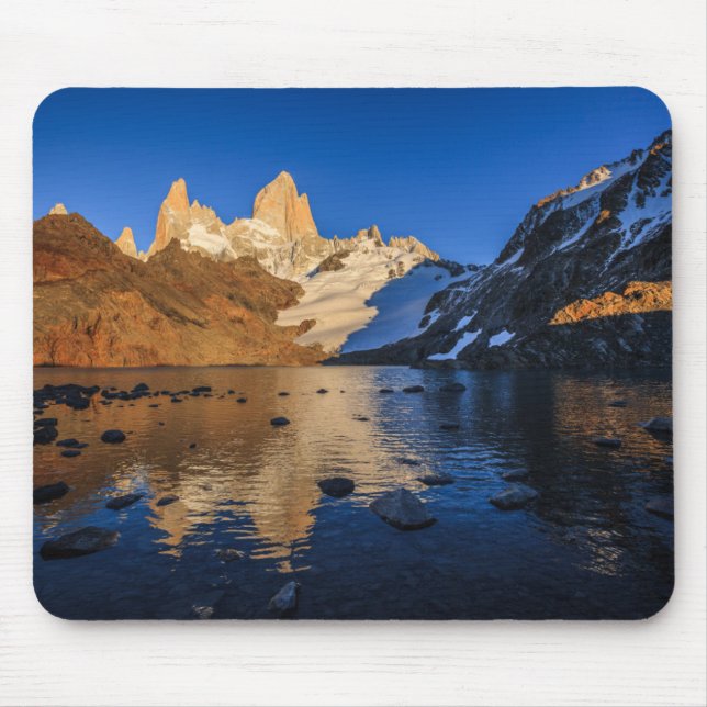 Reflection Of Fitz Roy At Sunrise Mouse Pad (Front)