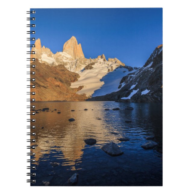 Reflection Of Fitz Roy At Sunrise Spiral Notebook (Front)