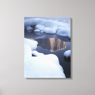Reflection of Mountain in River Canvas Print