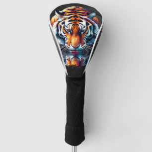 Reflection of Tiger Drinking Water Golf Head Cover