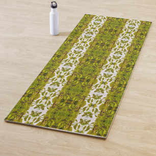 Reflection of trees in a pond pattern yoga mat