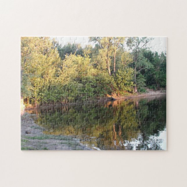 Reflection of Trees in the Mississippi River Jigsaw Puzzle (Horizontal)