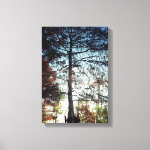 Reflection of Trees on the Water Nature Photo Canvas Print