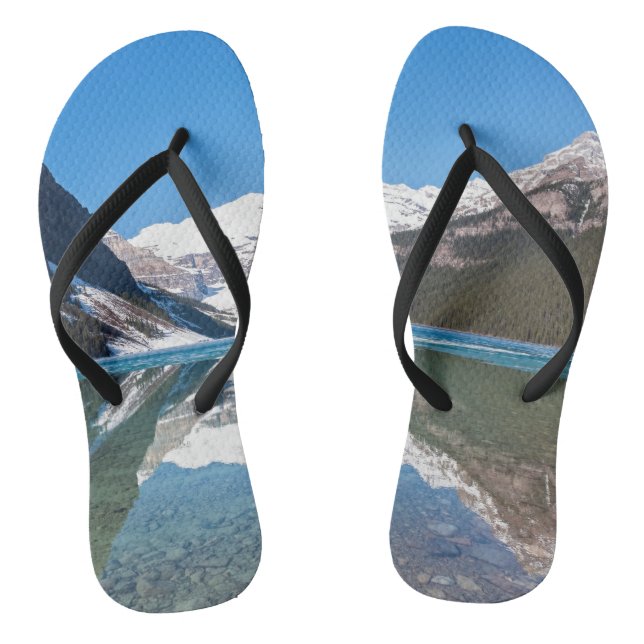 Reflection on Lake Louise - Banff NP, Canada Jandals (Footbed)