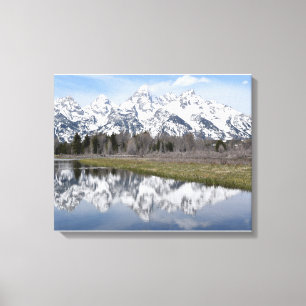 Reflection on the Grand Tetons Canvas Print