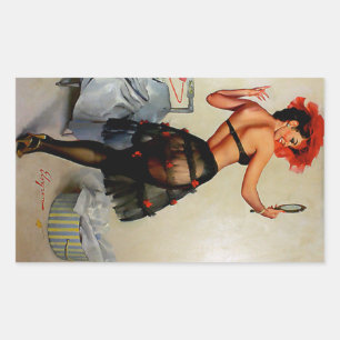 Reflection Pin Up Rectangular Sticker