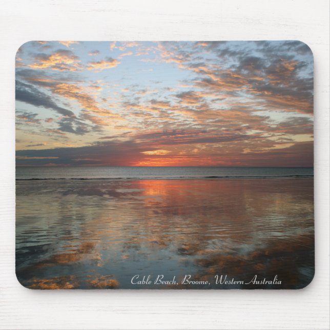 Reflection Sunset, Cable Beach, Broome, Australia Mouse Pad (Front)