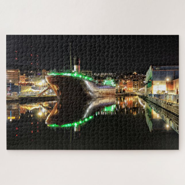 Reflection William A Irvin Ship, Duluth Minnesota Jigsaw Puzzle (Horizontal)