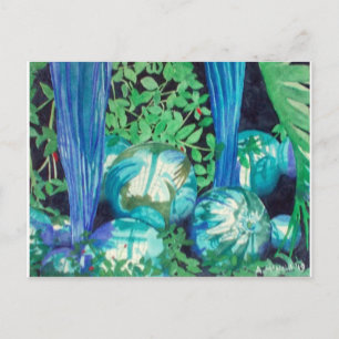 "Reflections 1" watercolour painting postcard