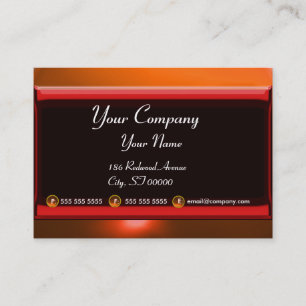REFLECTIONS 2 AGATE monogram white black red Business Card