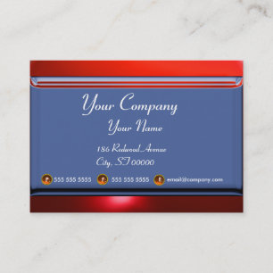 REFLECTIONS 2 RUBY monogram white blue red Business Card