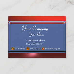REFLECTIONS 2 RUBY monogram white blue red Business Card