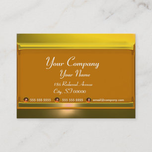 REFLECTIONS 2 TOPAZ  monogram white black yellow Business Card