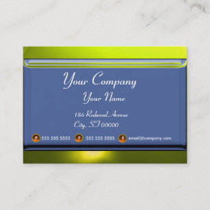 REFLECTIONS 2 TOPAZ monogram white blue yellow Business Card