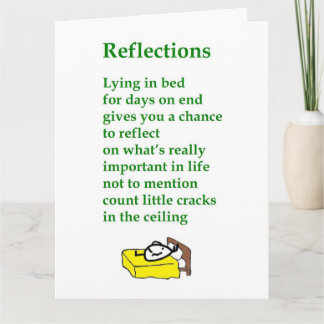 Reflections - a funny Get Well Poem Card