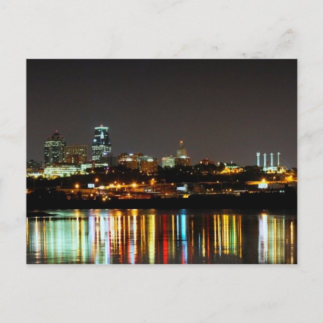Reflections at Kaw Point in Kansas City Postcard (Front)