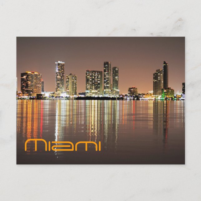 Reflections from Miami Florida, the Magic CIty Postcard (Front)