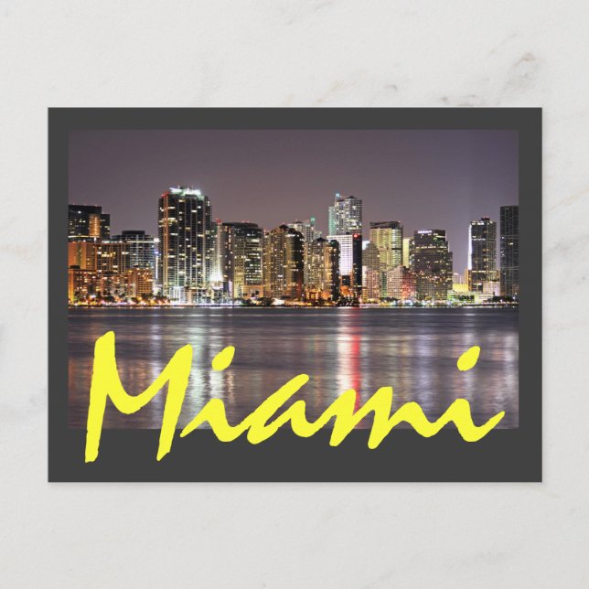 Reflections from Miami, Florida the Magic City Postcard (Front)