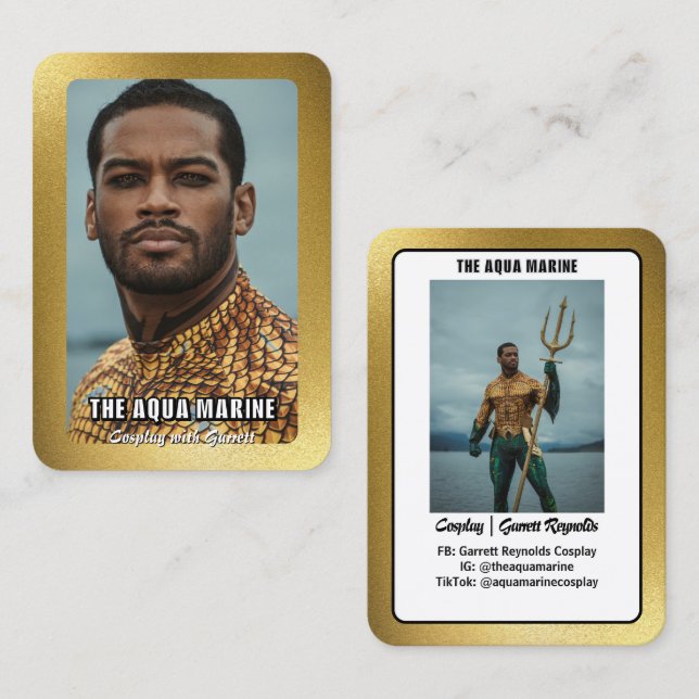 Reflections Gold Cosplay Coscard Business Card (Front/Back)