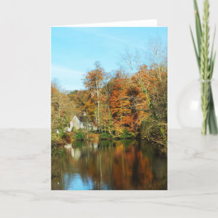 Reflections in autumn holiday card