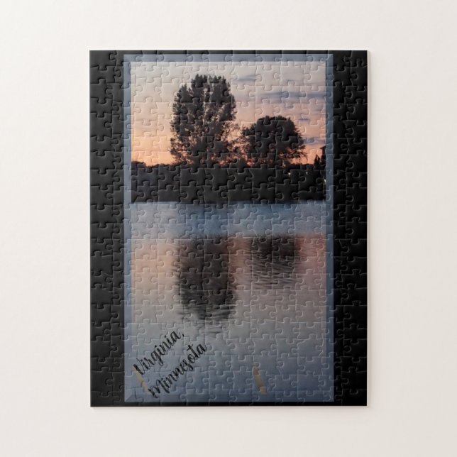 Reflections In Minnesota Lake Jigsaw Puzzle (Vertical)