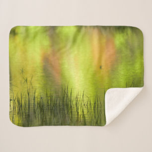 Reflections in Mirror Lake Yosemite Sherpa Blanket