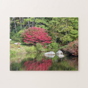 Reflections in The Azael Garden - New England Jigsaw Puzzle