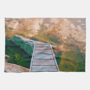 Reflections in the swedish archipelago tea towel