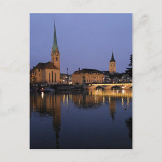Reflections in Zurich, Switzerland Postcard