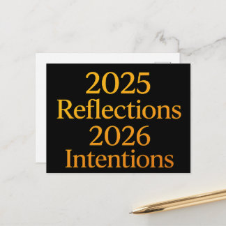 Reflections Intentions 2026 Gold Goal Planner  Holiday Postcard