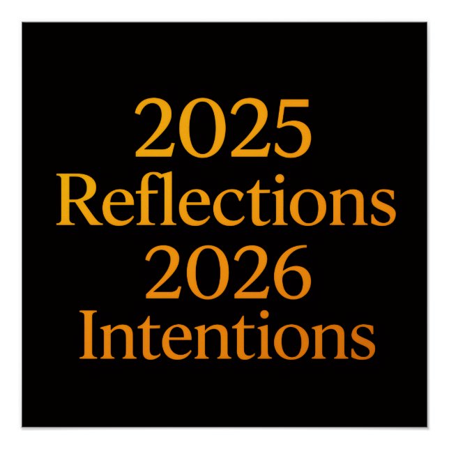 Reflections Intentions 2026 Gold Goal Planner  Poster (Front)