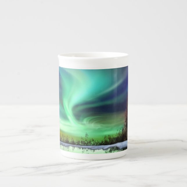 REFLECTIONS NORTHERN LIGHTS CHINA BONE MUG (Front)