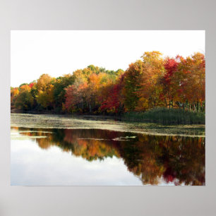 Reflections of a Beautiful Fall Landscape Poster